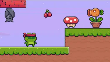 2D-Jump-and-Run mit Ninja-Figur und Gegnern – GameMaker Jump and Run Kurs für Kinder