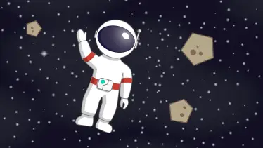 Pixel-Art-Astronaut im Weltall – Scratch Gratis Kurs für Kinder